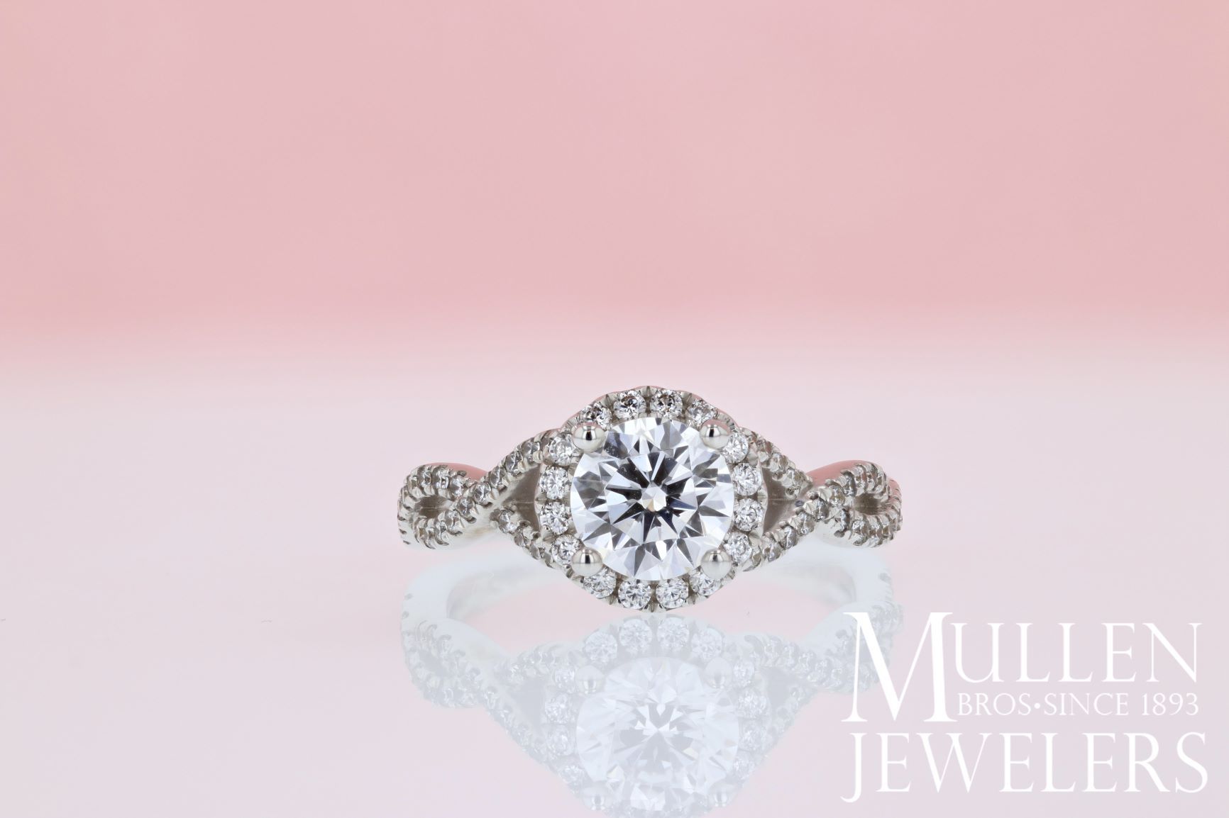 Stephanie Diamond Engagement Ring -18K White Gold, Pave, 1.3 Carat, – Best  Brilliance