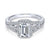 Vintage Inspired Emerald Cut Halo Diamond Ring 383A