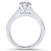 DIAMOND ENGAGEMENT RINGS - 14K White Gold 1.50cttw Graduated Channel Set Round Diamond Engagement Ring