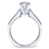 DIAMOND ENGAGEMENT RINGS - 14K White Gold 1.50cttw Triple Row Round Diamond Engagement Ring