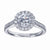 Diamond Engagement Ring With Halo And Bead Set Diamonds