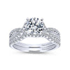 DIAMOND ENGAGEMENT RINGS - 14K White Gold 1.54cttw Crossover Diamond Engagement Ring
