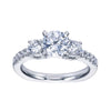 DIAMOND ENGAGEMENT RINGS - 14K White Gold 1.55cttw 3-stone Diamond Engagement Ring