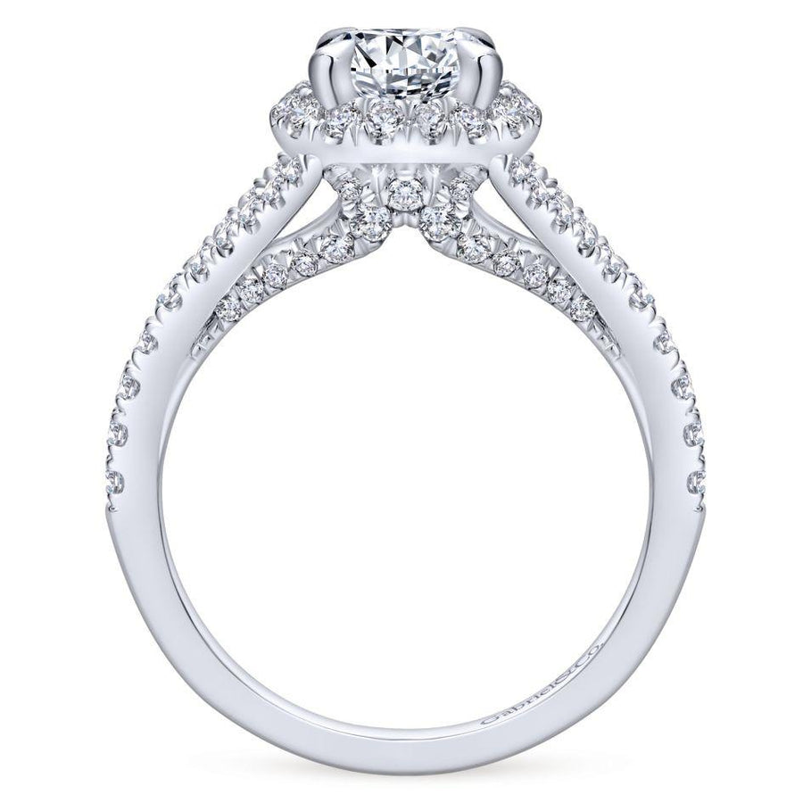 Round Split Shank Diamond Ring 14K White Gold .67Cttw 361A – Mullen ...