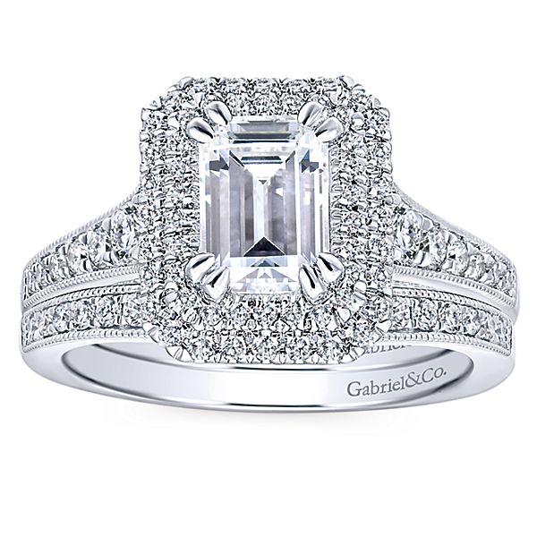 Art Masters Nature Inspired 14K White Gold 3.0 Ct Emerald Diamond  Engagement Ring Wedding Ring R299-14KWGDEMM | Caravaggio Jewelry