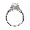 DIAMOND ENGAGEMENT RINGS - 14K White Gold 1.80cttw Oval Halo Diamond Engagement Ring With Tapered Diamond Sides
