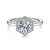 Hexagon Halo Diamond Ring .16cttw 14k White Gold 591A