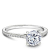 DIAMOND ENGAGEMENT RINGS - 14K White Gold .17cttw Pave Diamond Engagement Ring