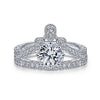 DIAMOND ENGAGEMENT RINGS - 14k White Gold .19cttw Free Form Diamond Engagement Mounting