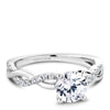 DIAMOND ENGAGEMENT RINGS - 14K White Gold .19cttw Paved Diamond Engagement Ring #837A