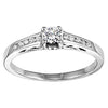 DIAMOND ENGAGEMENT RINGS - 14K White Gold .22cttw Princess Cut Diamond Engagement Ring