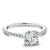 Diamond Engagement Ring 14K White Gold 819A