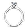 DIAMOND ENGAGEMENT RINGS - 14K White Gold .25cttw Traditional Pave Diamond Engagement Ring
