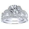 Twisted Shank Round Diamond Ring 14K White Gold .24 Cttw 205A