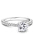 Traditional Pave Diamond Engagement Ring 14K White Gold 892A