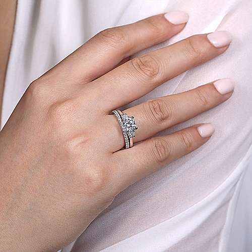 DIAMOND ENGAGEMENT RINGS - 14k White Gold .28cttw Classic Diamond Engagement Mounting