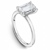 DIAMOND ENGAGEMENT RINGS - 14K White Gold 2ct Emerald Cut Diamond Engagement Ring #906A