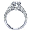 DIAMOND ENGAGEMENT RINGS - 14K White Gold 3.36cttw Channel Set Round Diamond Engagement Ring