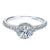 Round Halo Diamond Engagement Ring 3/4 Cttw 14K White Gold