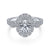 Art Deco Halo Diamond Ring .32 Cttw 14k White Gold 583A
