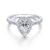 Pear Shaped Halo Diamond Engagement Ring 14K White Gold 379A