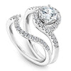 DIAMOND ENGAGEMENT RINGS - 14K White Gold .33cttw Round Engagement Ring #828A