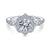 Victorian Round Halo Diamond Ring .34 Cttw 14k White Gold 581A