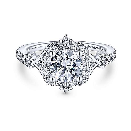 Victorian halo engagement deals ring