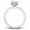 DIAMOND ENGAGEMENT RINGS - 14K White Gold .35cttw Traditional Pave Diamond Engagement Ring