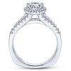 DIAMOND ENGAGEMENT RINGS - 14K White Gold .37cttw Pear Shaped Halo Diamond Engagement Ring