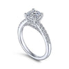 DIAMOND ENGAGEMENT RINGS - 14k White Gold .39cttw Contemporary Round Prong Set Diamond Engagement Mounting