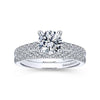 DIAMOND ENGAGEMENT RINGS - 14k White Gold .39cttw Contemporary Round Prong Set Diamond Engagement Mounting