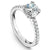 Traditional Pave Diamond Engagement Ring 14K White Gold 857A