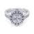 Victorian Double Halo Diamond Ring .42 Cttw 586A