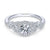 Pave Criss-Cross Shank Diamond Engagement Ring with Halo 460A