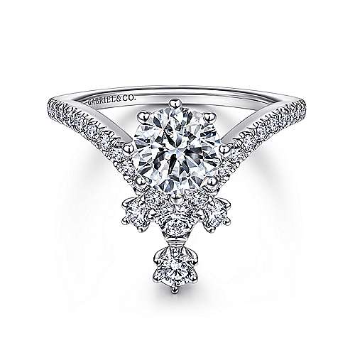Risk-free 1.20CT Round Cut Diamond Engagement Ring in 14kt White Gold –  Primestyle.com
