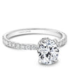 DIAMOND ENGAGEMENT RINGS - 14K White Gold .45cttw Pave Diamond Engagement Ring