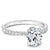 Pave Diamond Engagement Ring 14K White Gold 850A