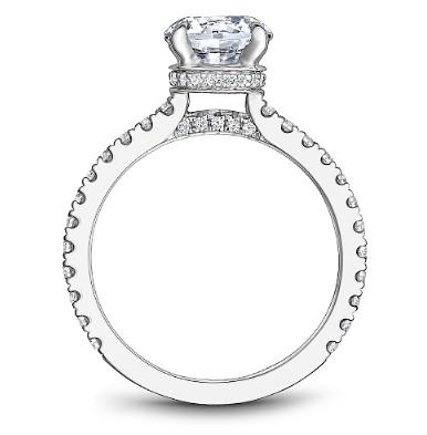 DIAMOND ENGAGEMENT RINGS - 14K White Gold .59cttw Traditional Prong Set Diamond Engagement Ring
