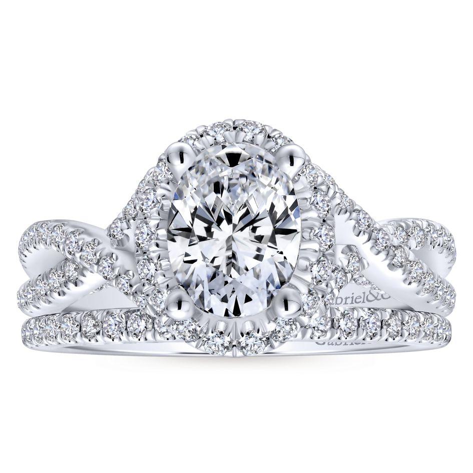 63. Unique Princess Cut Diamond Halo Engagement Ring For Woman