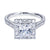 Classic Princess Cut Square Halo Diamond Engagement Ring 218A