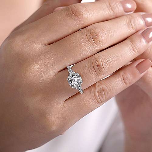 Double Cushion Split Shank Diamond Ring .79Cttw 14K Gold