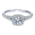 Cushion Halo Round Diamond Ring .83 Cttw 14K White Gold