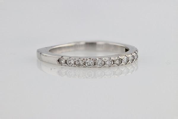 DIAMOND ENGAGEMENT RINGS - 14K White Gold .88cttw With .58ct G/I1 Center Diamond Engagement Ring With .39cttw Diamond Wedding Band