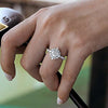 DIAMOND ENGAGEMENT RINGS - 14k White Gold .92cttw Starlight Halo Diamond Engagement Mounting