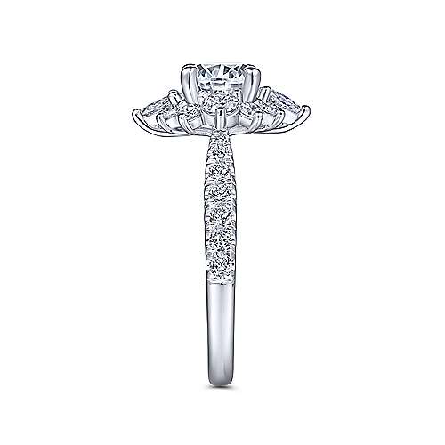 DIAMOND ENGAGEMENT RINGS - 14k White Gold .92cttw Starlight Halo Diamond Engagement Mounting