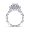 DIAMOND ENGAGEMENT RINGS - 14k White Gold .92cttw Starlight Halo Diamond Engagement Mounting