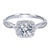 Flaired Halo Round Diamond Ring .25 Cttw 14K White Gold