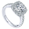 DIAMOND ENGAGEMENT RINGS - 14K White Gold  Channel Set Round Diamond Engagement Ring