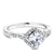 Round Diamond Halo Engagement Ring 14K White Gold 820A